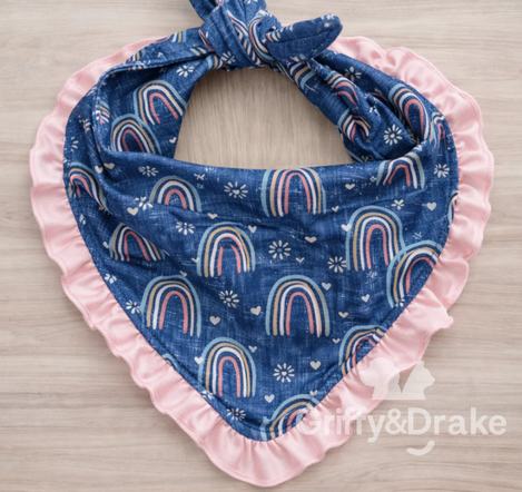 Twilight Rainbow Ruffled Bandana